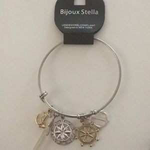 New charms bracelet silver tone